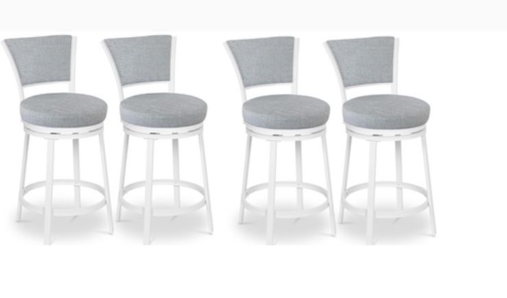Bar Stools Set of 4, 25 Inch Metal Counter Height Bar Chairs, (1)