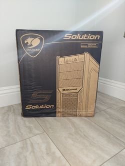 COUGAR Mid Tower Solution Black Steel Gamer Case - Brad New