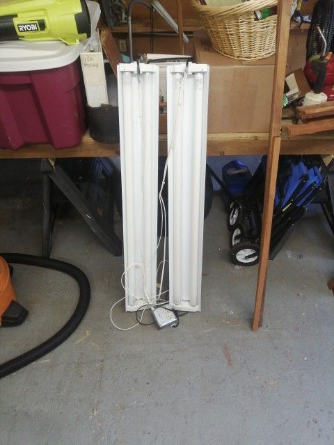 2 Fluorescent Strip Shop Lights