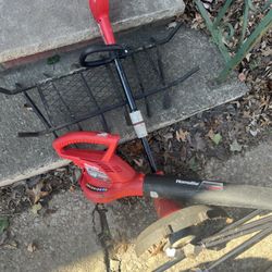 Electric blower and trimmer Together 