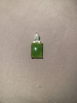 JADEITE PENDANT/3 CZ STONES!!