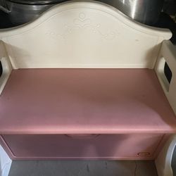 little tikes girls bench and storage