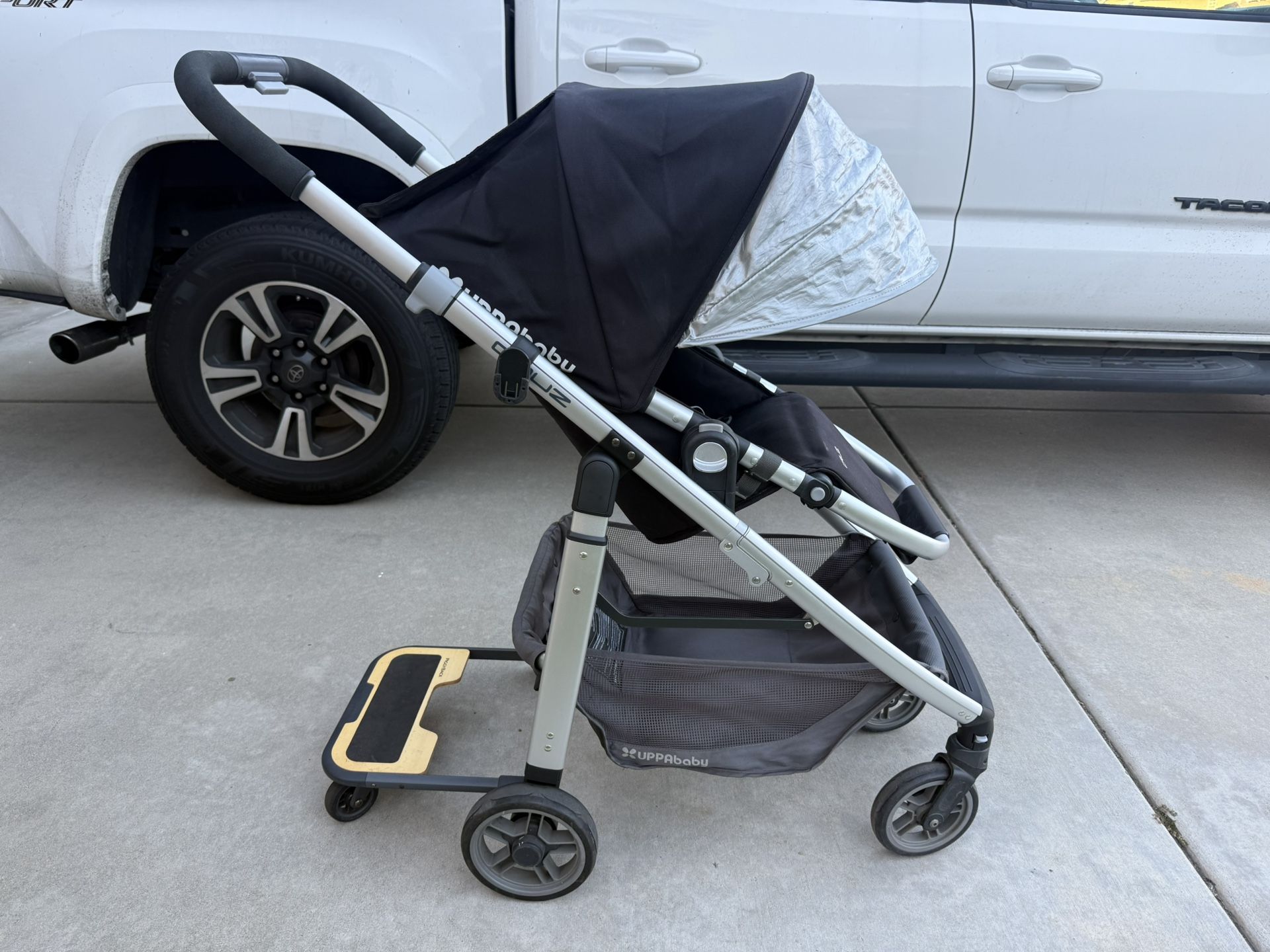 Uppababy Cruz Stroller And Piggyback Board