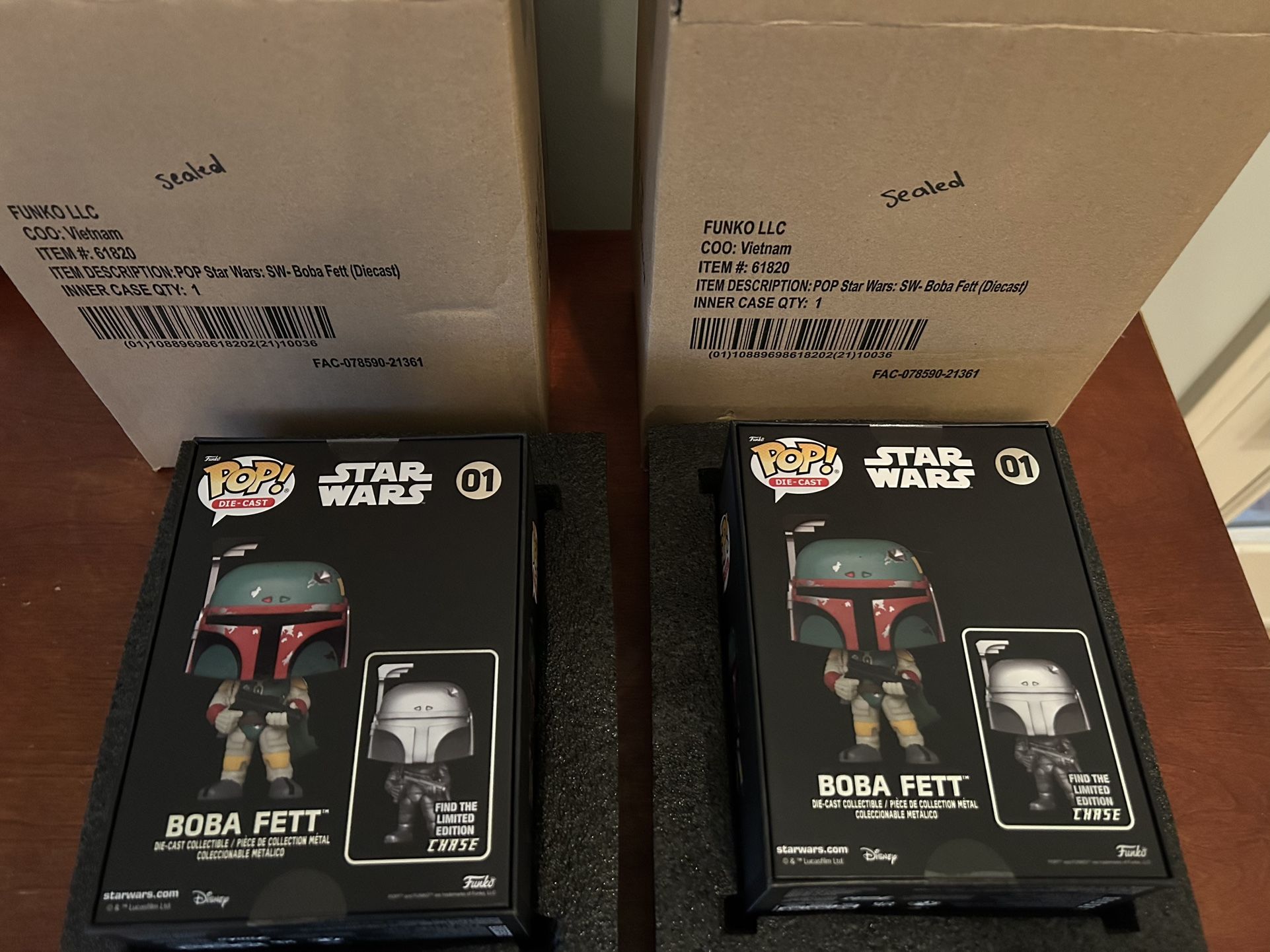 (2) Sealed Boba Fett Die Cast