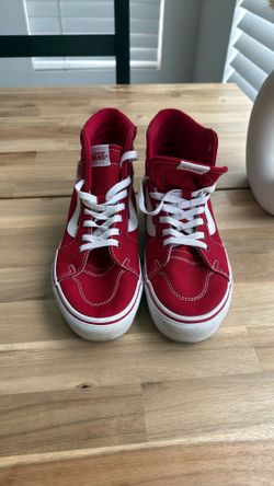 Vans (Old Skool) Red High Tops - Women 8.5