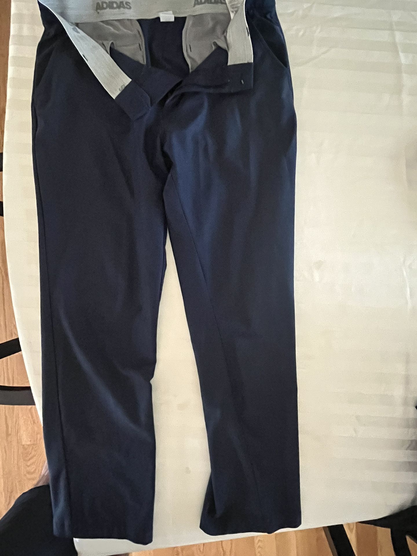 Adidas Blue Nylon Blend Golf Pants - Men's Size 33x30
