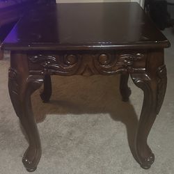 Antique Wood Table Carved