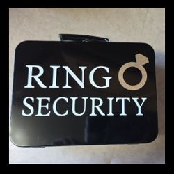 Wedding Ring Security Metal Box W/ Ring Pillow