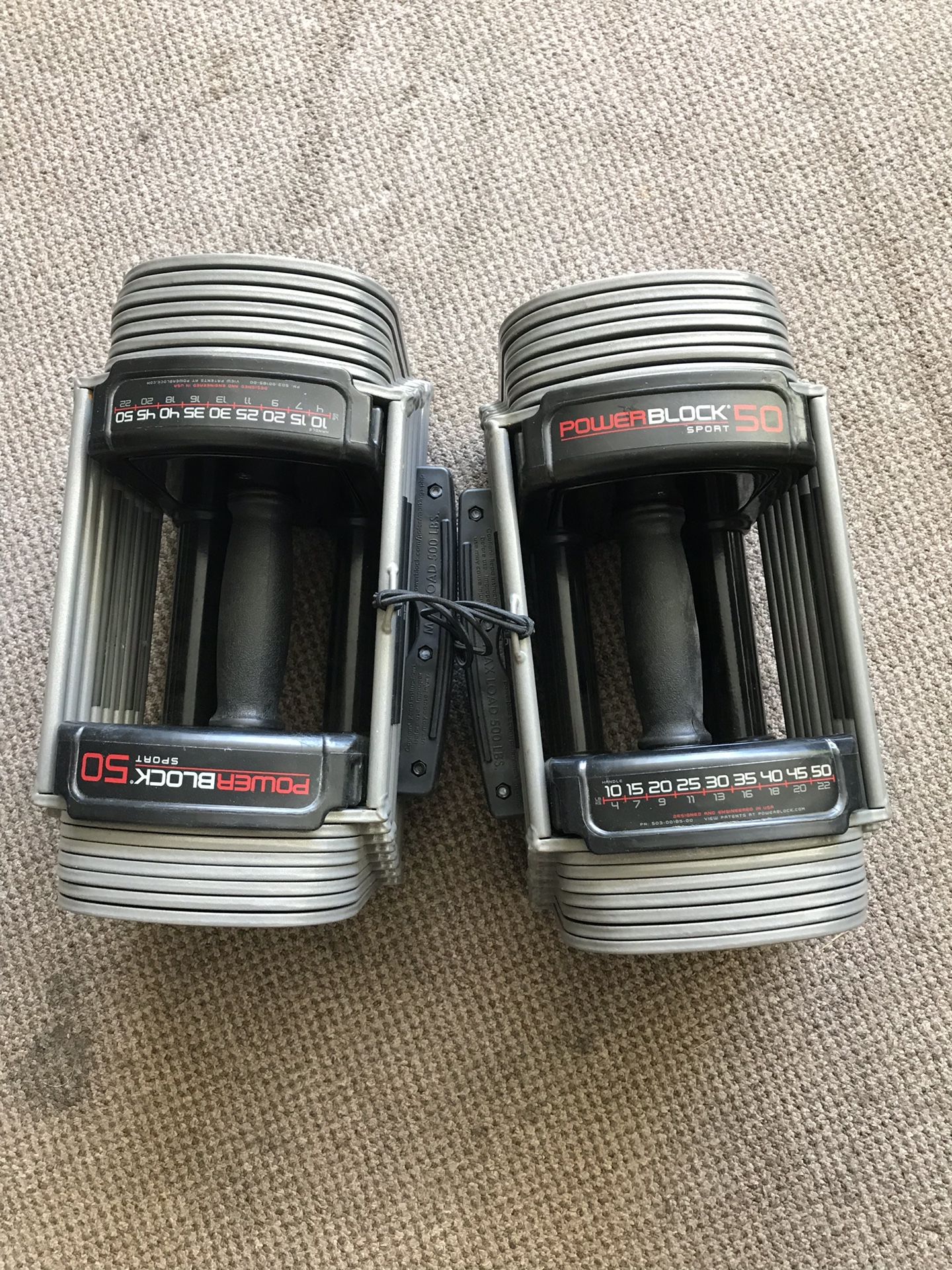 Powerblock Dumbbells 5-50lbs Like New, Excellent Condition