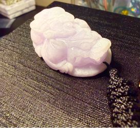 Lavender Jade Carved Pendant