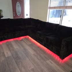 Brand New Sectional Corduroy Fabric With LED $649