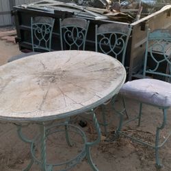 Antique Rod Orion Table 4 Chairs
