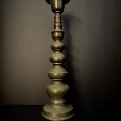 Vintage Brass Candlestick 12"