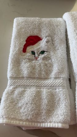 Santa Kitty Towels