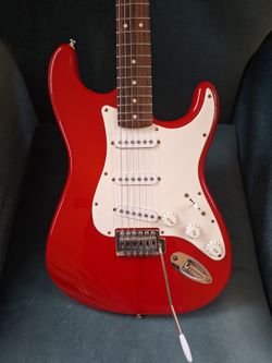 Fender Squier Stratocaster red bullet electric guitar