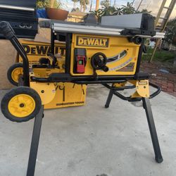 DEWALT 15 Amp Corded 10 in. Job Site Table Saw with Rolling Stand