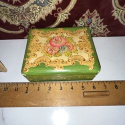 Vintage Hand Painted Wood Box 