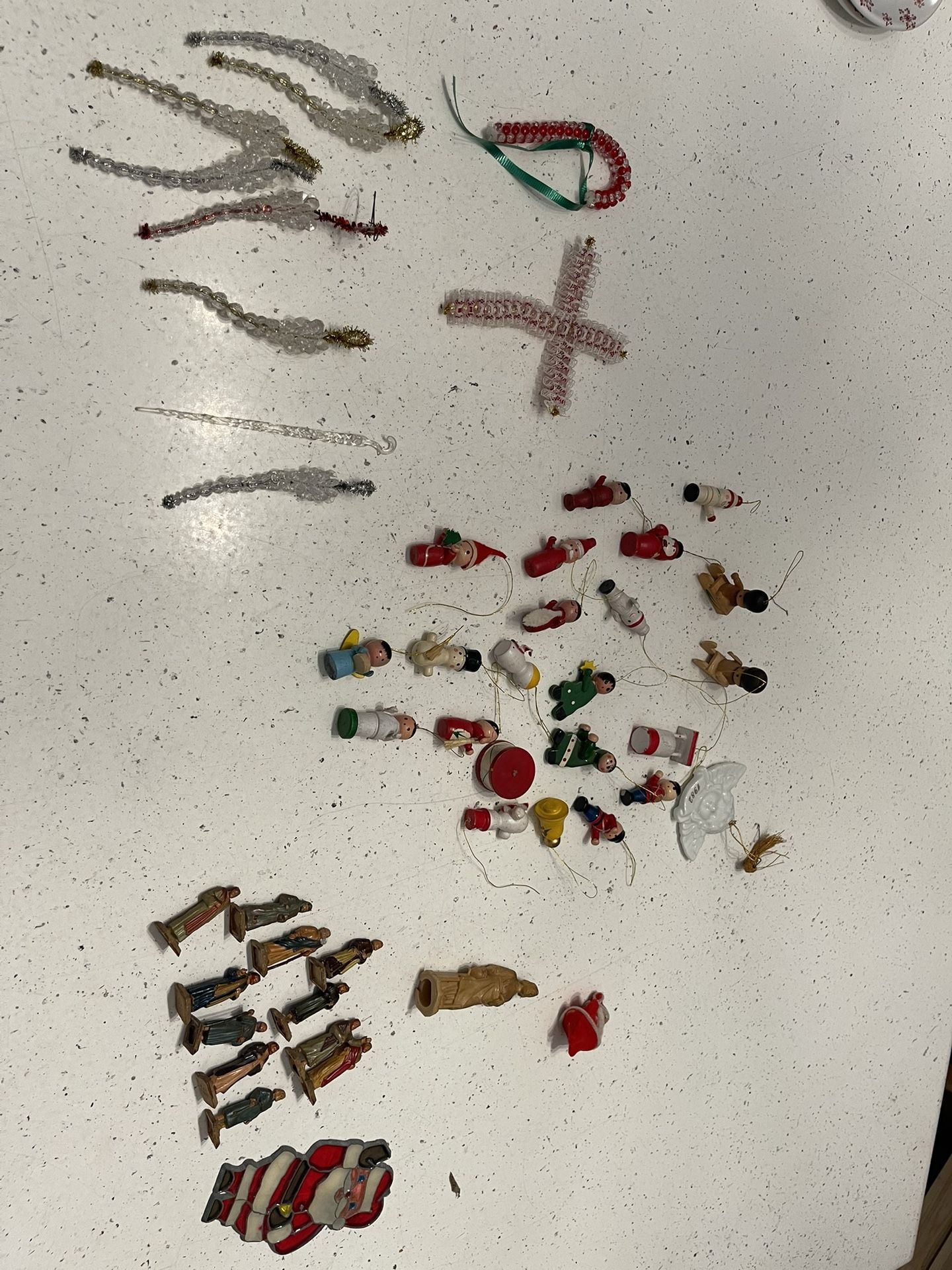 Cute Lot Of Vintage Christmas Miniature Ornaments And Apostles