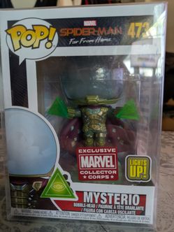 Mysterio Lights Up Funko Pop - Spiderman Far From Home Marvel Collectors Corp