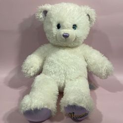 17&quot; Build A Bear Workshop Hannah Montana White &amp; Purple Bear Sparkle Details
