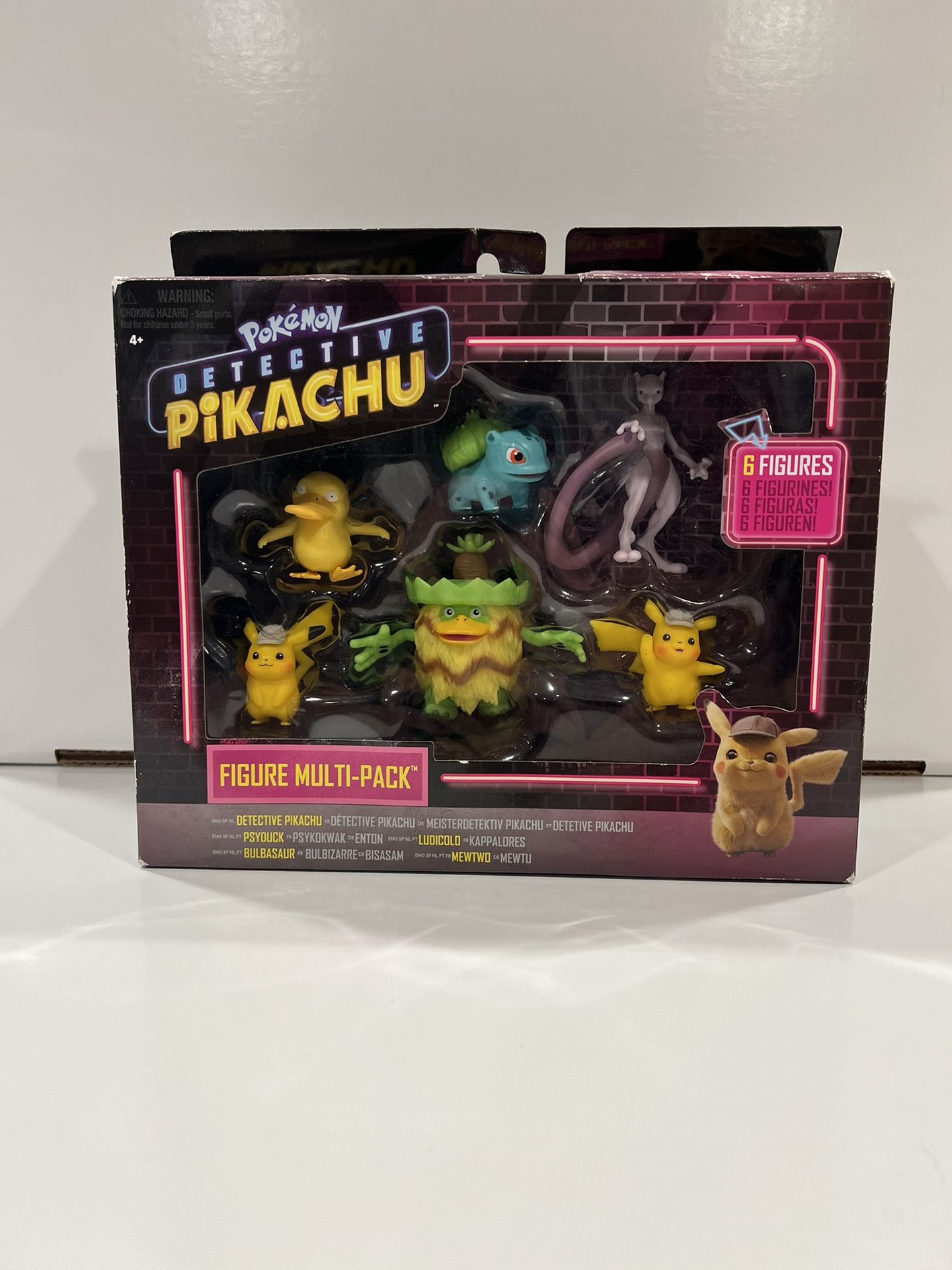 ACTION FIGURE: POKÉMON DETECTIVE PIKACHU - 6 FIGURE SET (2019) (READ)