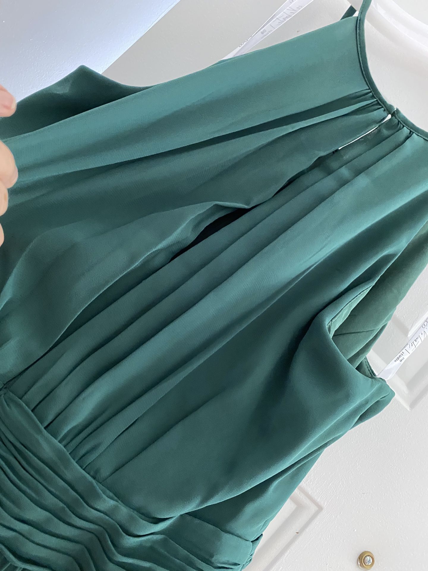David's Bridal Juniper Green Holiday Dress Long Sz14 New - joarbit.com