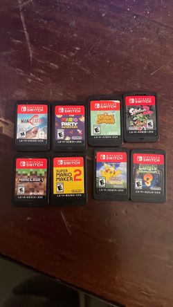 8 Nintendo games in good condition