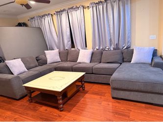 Gray sectional couch