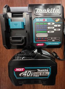 Makita 40v 5.0 battery and charger