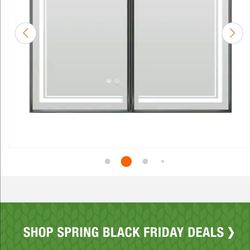 KeonJinn
30 in. W x 36 in. H Rectangular Aluminum Alloy Framed Recessed/Surface Mount Medicine Cabinet with Mirror Dimmable LED