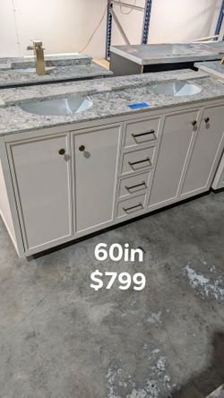 60in Double Bathroom Vanity with Top