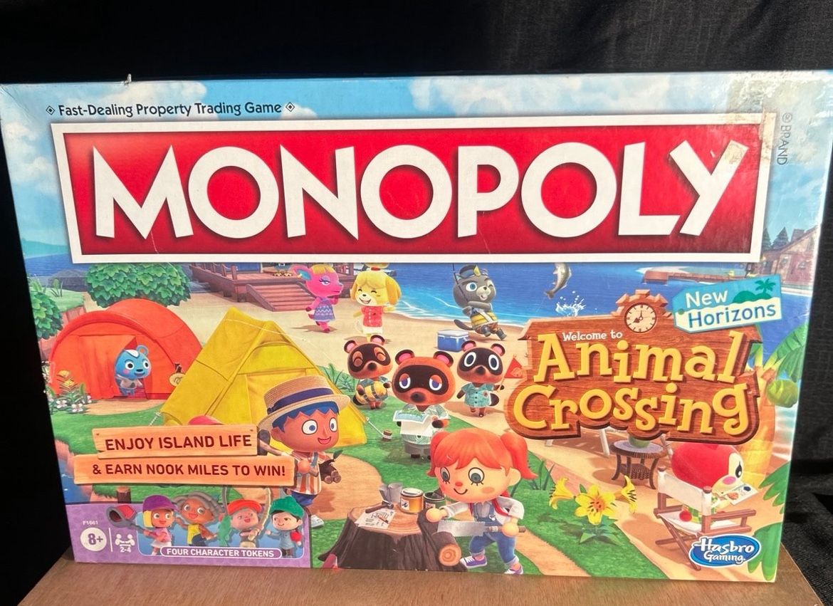 Monopoly Animal Crossing New Horizons Edition Board Game for Kids Ages 8 and Up,