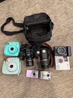 7 Camera Lot – Canon, Fujifilm FinePix, Instax, Kodak & 4K Cameras