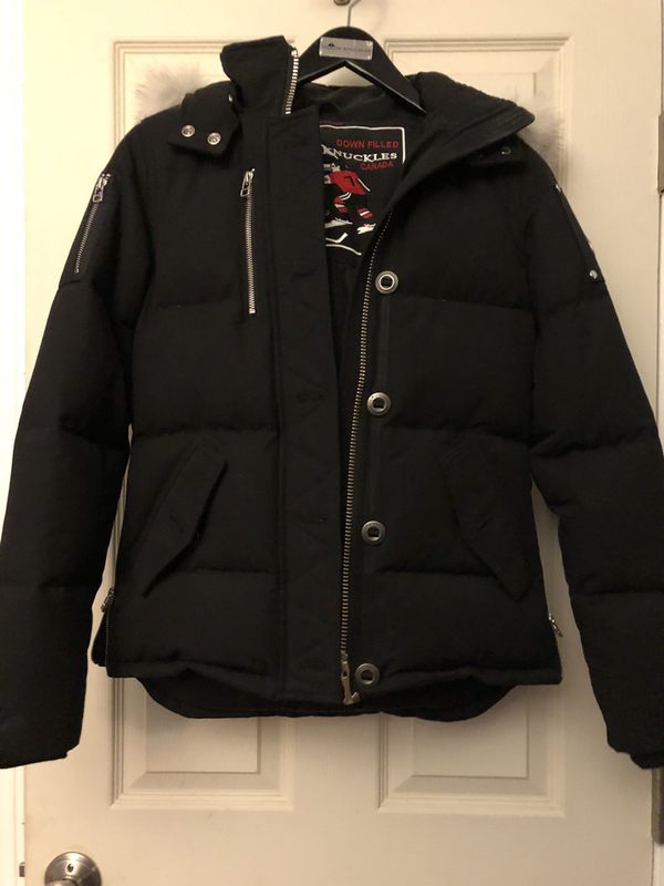 Authentic Moose Knuckles Canada Size xs Black lGoose Down Puffer Coat ...