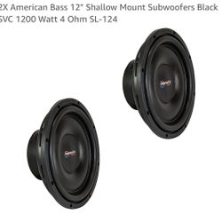 American Bass 12 Inch Subwoofers And Box