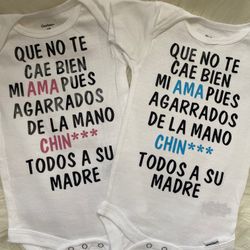 Baby Onesie Pink Or Blue Letters