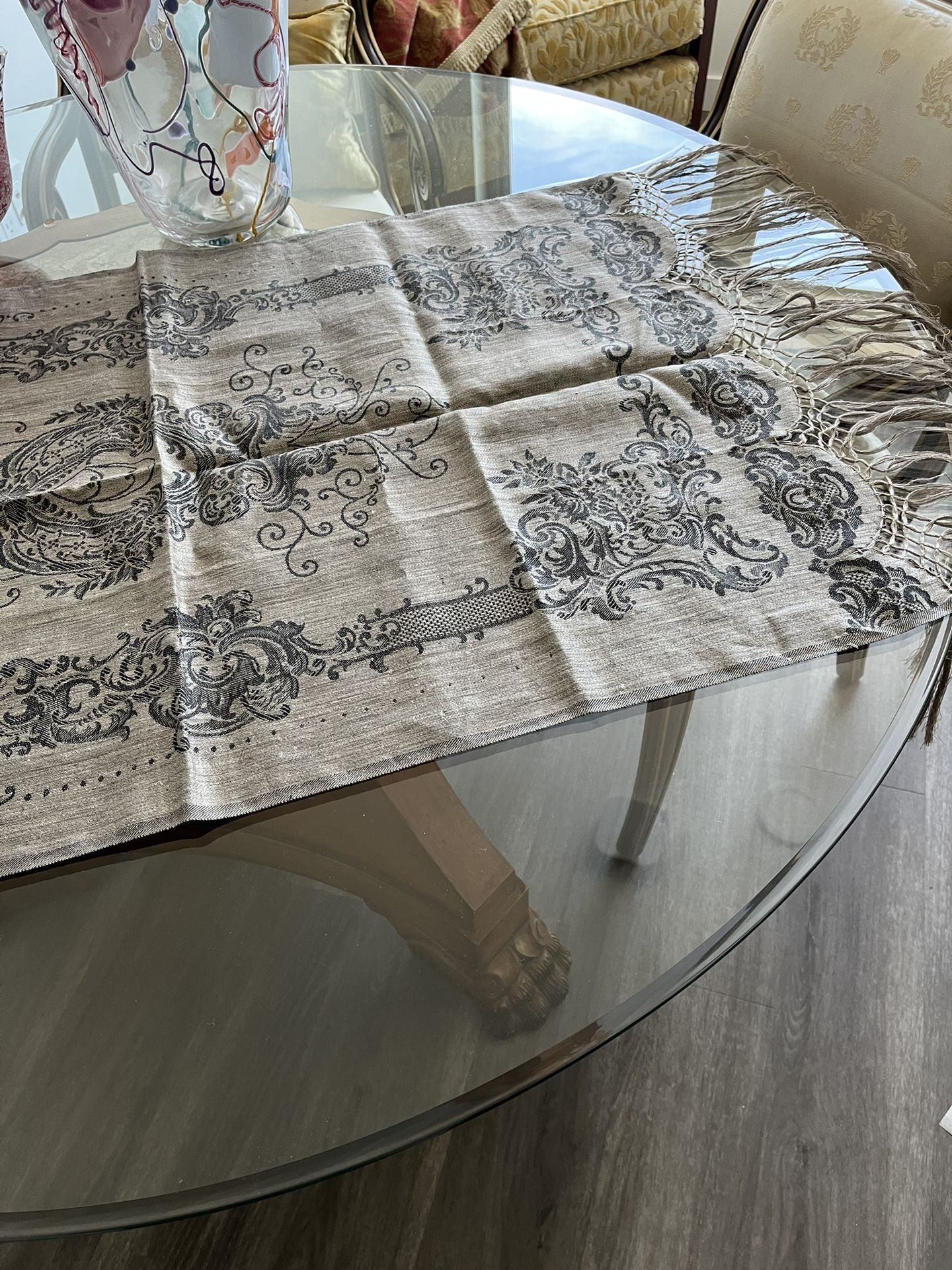 New Italian Linen Table Topper/ Runner