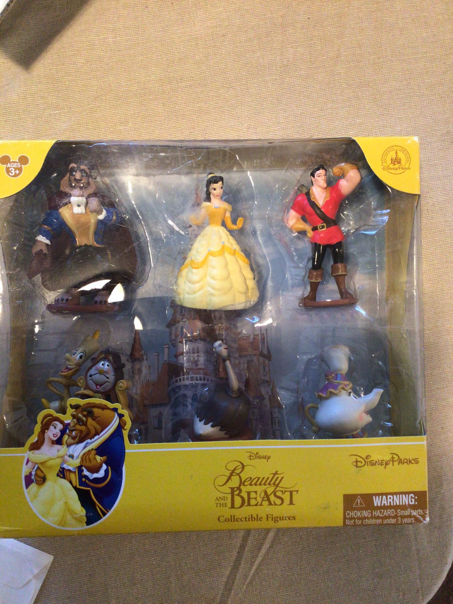 Beauty & The Beast Boxed Collectible Set Disney Park Exclusive Never Opened But Box Is Taped Up And Slightly Flawed