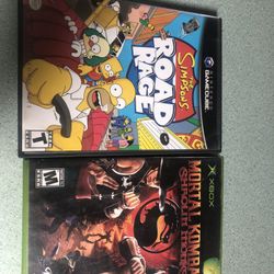 GameCube Simpsons Hit And Run & Mortal Kombat Shaolin Monk Xbox