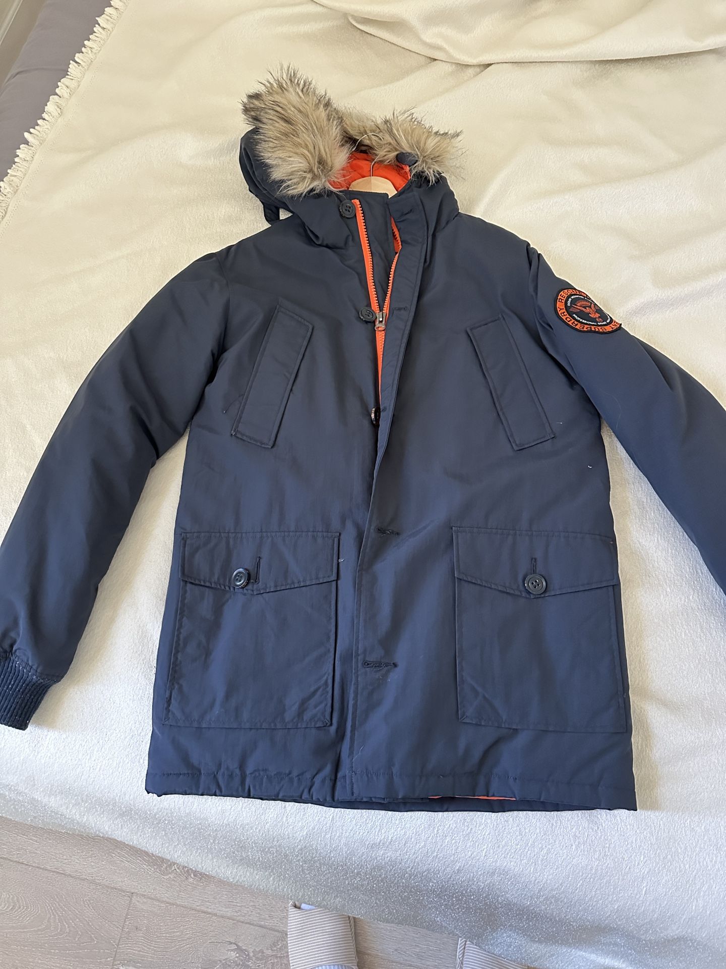 Superdry parka jacket sizeL