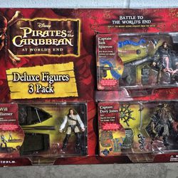 Pirates of the Caribbean Battle to the world's end, deluxe figures 3 pack New
