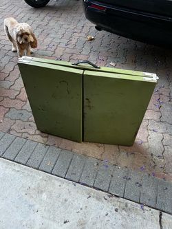 Vintage Green Folding Picnic Table