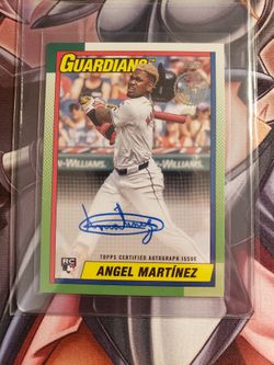 Angel Martinez Rookie Topps On Card Autograph 