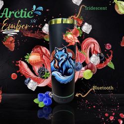 Black 20oz Bluetooth Stainless Steel Insulated Tumbler-  