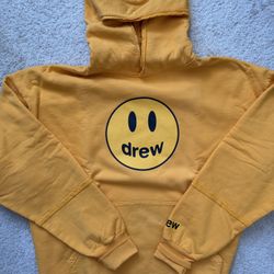 LIKE NEW “Drew House” Golden Deconstructed Mascot Hoodie
