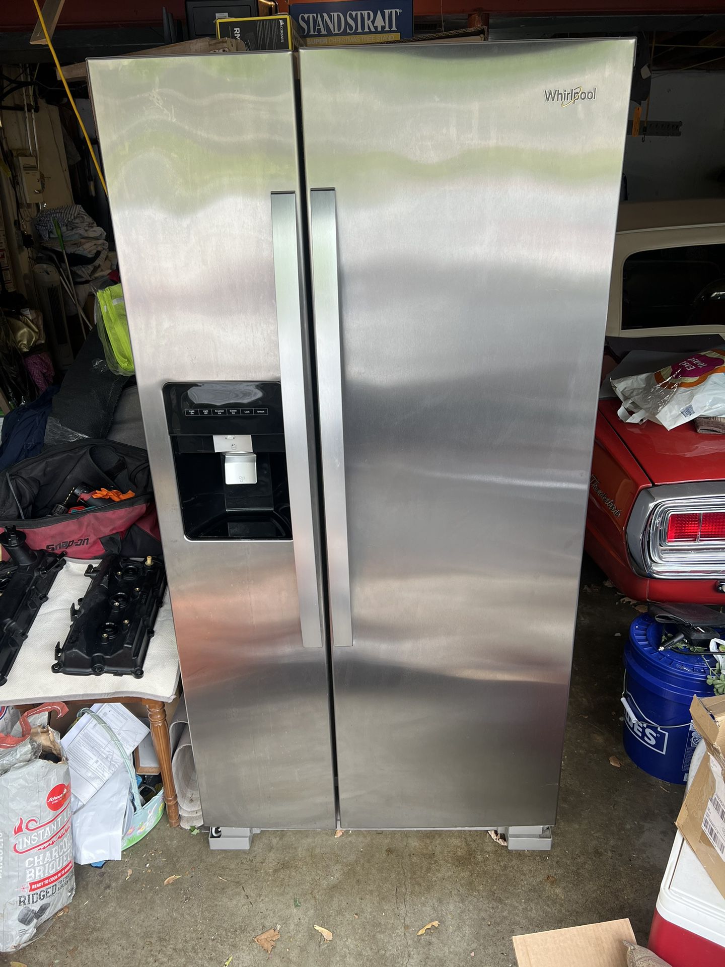 Whirlpool 33 Inch Side By Side Stainless Steel Refrigerator