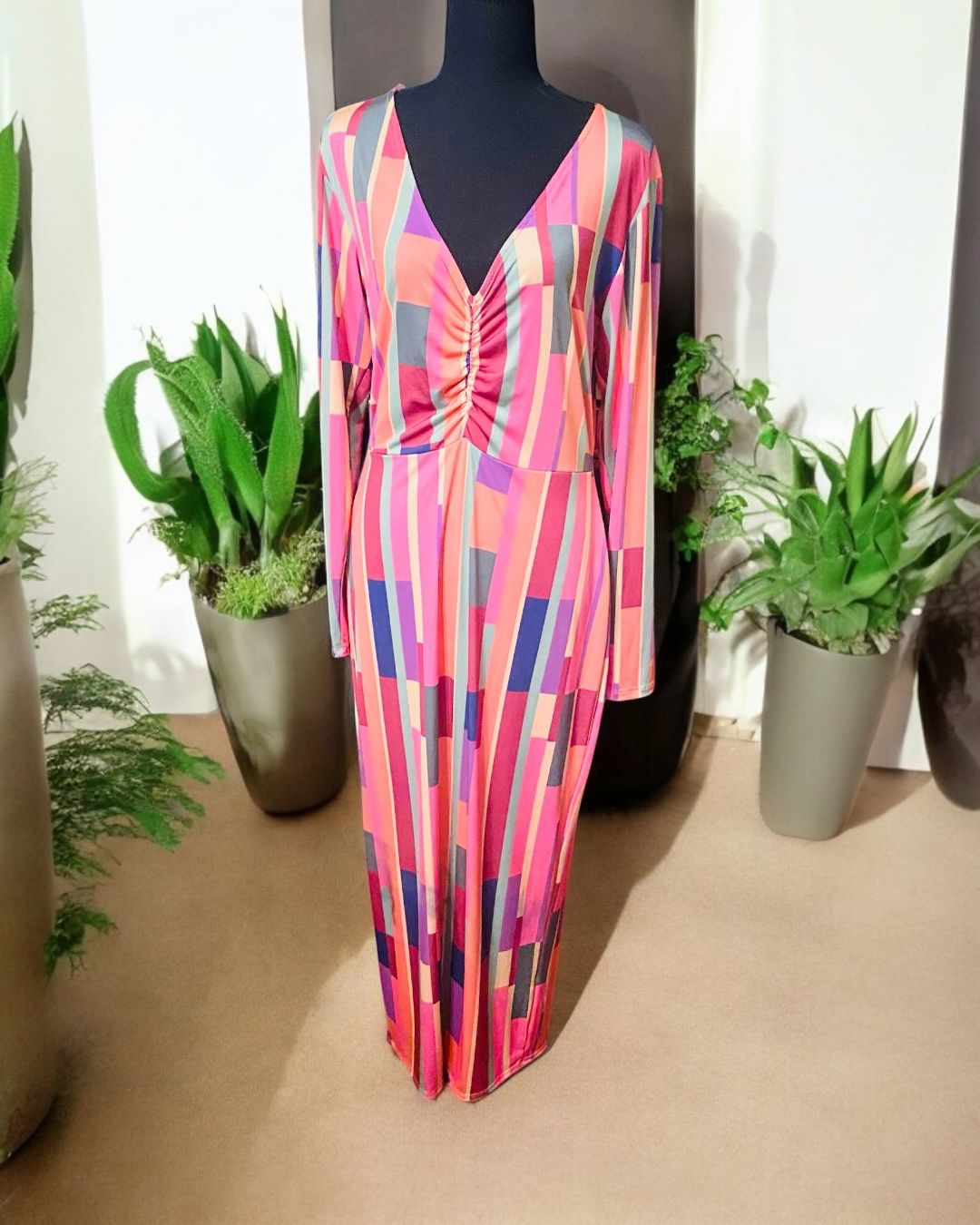 Abstract COLOUR Maxi Dress