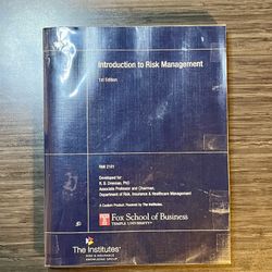 Introduction to Risk Management and Insurance 1st edition *Like New*