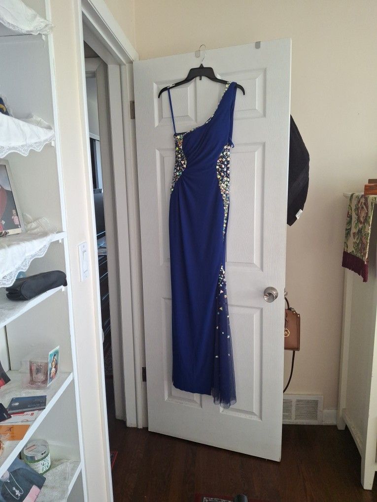 Ladies Party Dress 1 Shoulder Strap One Time Worn