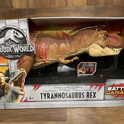 2017 Mattel Jurassic World Fallen Kingdom Super Colossal Tyrannosaurus Rex Battle Damage
